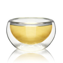 Taza de té de vidrio para beber de agua transparente de 50 ML, resistente al calor, doble capa de pared, tazas de café de leche, taza de jugo de fruta flor de té 2024 - compra barato