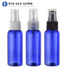 50PCS/LOT-50ML Spray Pump Bottle,Blue Plastic Cosmetic Container,Empty Perfume Sub-bottling With Mist Atomizer,Round Shoulder 2024 - buy cheap