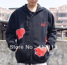 Naruto Akatsuki Uchiha Itachi Anime Cosplay Costume Black Fleece Hoodie Jacket 2024 - buy cheap
