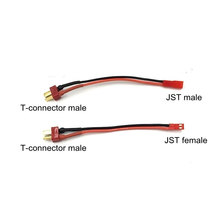 Factory price 2pcs Deans T-connector T plug to JST connector male female conversion adapter for RC wiring connection 2024 - buy cheap