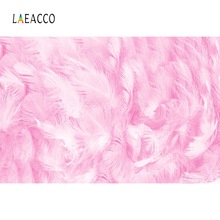 Laeacco фоны для фотосъемки с розовыми перьями для новорожденных, вечеринки, Декорации для фотосъемки, Фотостудия 2024 - купить недорого
