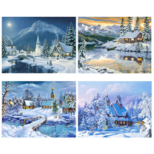 Diamond Painting Winter Landscape DIY Diamond Mosaic Snow,Handmade,Cross Stitch Kits,Diamond Embroidery,Patterns,Rhinestones 2024 - buy cheap