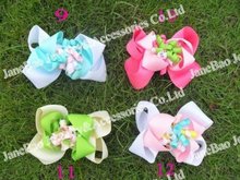 free shipping 120pcs 4-4.5'' M2MG double boutique bows korker Layered Korker Hair Bow for whosale or retail 2024 - buy cheap