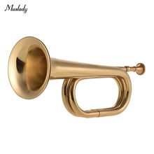 Muslady B Flat Bugle Call Trumpet Brass Cavalry Horn with Mouthpiece for School Band Cavalry Military Orchestra 2024 - buy cheap