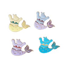 New Fashion Cartoon Brooch Jewelry Sexy Mermaid Tail Cute Honest Hippo Mom Brooches Women Lapel Pins Enamel Badge Gift 2024 - buy cheap