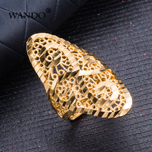 Wando Jewelry Have Personality Ring for Unisex Gold Color Charm Party Jewelry African/Ethiopian/ Arab Items R62 2024 - buy cheap