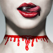 Украшение на Хэллоуин, ожерелье в виде Капель крови, имитация крови, вампир, необычный Джокер, колье, вечерние ожерелья, аксессуары 2024 - купить недорого