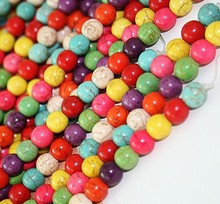 4mm multicolor Howlite Gem natural stone jewelry findings spacers loose beads necklace round ball earrings diy bracelet  strand 2024 - buy cheap