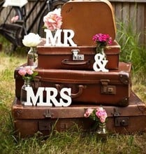 3 шт./лот, свадебные украшения Mr & Mrs, украшения для дня рождения, белые буквы, Свадебный знак, деревянное ремесло MQ 006 2024 - купить недорого