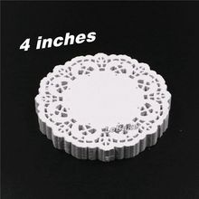 (160pcs/pack) 4 inches latest round white color paper lace doilies wood pulp placemats packing decoration for crochet doily 2024 - buy cheap