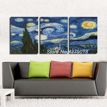 DIY Diamond Painting Cross Stitch Kits Full Diamond Embroidery 5D Square Mosaic Decor Van gogh starry sky triptych ML342 2024 - buy cheap