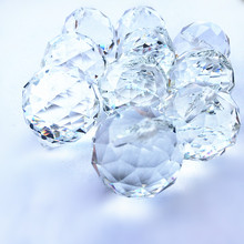 Pçs/lote bolas facetadas de cristal 30mm para lustre, peças de lustre, prisma de coletor de sol, pendentes, decoração da lâmpada de casamento, 102 2024 - compre barato