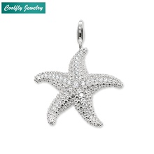 Pendants White CZ Starfish 925 Sterling Silver Trendy Glam Gift For Women Girls Brand Fashion Jewelry Fit Necklace Bijoux 2024 - buy cheap