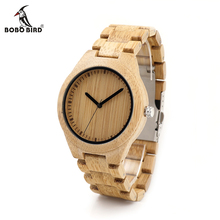 BOBO BIRD V-G27 Bamboo Wooden Watches Men Handmade Classic Quartz Wristwatch Wood/Leather Strap Available 2024 - buy cheap