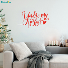 Extremely Cute Vinyl Words Wall Sticker You Are My Lover with Heart Home Decor For Living Room Removable Lovely Decals YT812 2024 - buy cheap