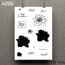 Azsg selos claros e flores florescentes, selos para scrapbooking/preparação de cartão/álbum de fotos, suprimentos de decoração diy 2024 - compre barato