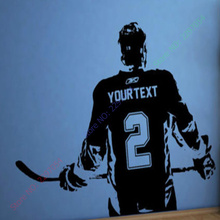 Hockey player Wall art Decal sticker Choose Name number personalized home decor 2024 - buy cheap