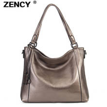 ZENCY Soft 100% Genuine Cow Leather First Layer Cow Skin Women Shoulder Bags Soft Real Cowhide Cross Body Messenger Tote Handbag 2024 - buy cheap