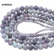 Wholesale Round Shape Violet Lilac Jaspers Natural Stone Beads For Jewelry Making DIY Bracelet Material 4/6/8/10/ 12 MM Strand 2024 - buy cheap