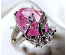 FREE SHIP >>>>>Pink Cubic Zirconia  Crystal Ring Size : 6.7.8.9 2024 - buy cheap