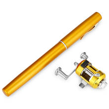 Portable Mini Fishing Rod Pocket Telescopic Mini Fishing Pole Aluminum Alloy Pen Shape Fishing Rod With Fishing Reel Wheel 2024 - buy cheap