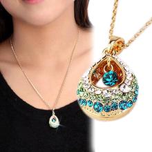  New Fashion 1x Charm Multi-Colored Crystal Rhinestone Teardrop Shape Pendant Necklace Jewelry For Women drop shipping 2024 - buy cheap
