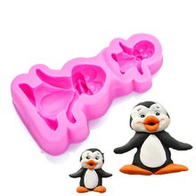 Cute penguin Shaped silicone mold for confectionery chocolate fondant cake decoration baking used molding tools FT-1037 2024 - buy cheap