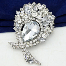 Розница! 3,2 дюйма огромная симпатичная большая брошь с кристаллами бриллиант свадебная брошь особая Женская модная брошь в виде хиджаба 2024 - купить недорого