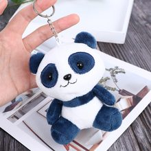 Cute Pluff Panda Keychain Key Pendant Lovely Panda Bear Animal Key Chains Women Girls Bag Car Fake Fur Keyring Kids Gift 2024 - buy cheap