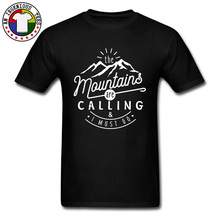 High Quality Classic Forest Mountain Hiking Tshirt The Mountains Are Calling And I Must Go Vintage Men T Shirt Print Great Shirt 2024 - compre barato