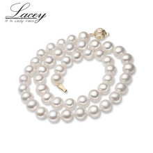 AAA Round freshwater pearl necklace,14k clasp natural pearl necklace for women,real pearl necklace wedding gift 2024 - buy cheap