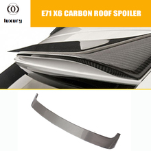 X6 Carbon Fiber Rear Roof Window Spoiler Wing for BMW E71 X6 2008 - 2013 HM Style Roof Lip Wing 2024 - buy cheap