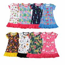 Летнее платье для сна для девочек, детская пижама с 3D принтом, ночная рубашка для девочек 1-10 лет 2024 - купить недорого