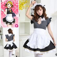 Japanese Anime Love Live Koizumi Hanayo Cosplay Costume Cafe Maid Uniform Fancy Lolita Dress For Halloween Party 2024 - buy cheap