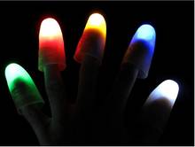 1 пара, забавная новинка, светодиодсветильник мигающие пальцы, реквизит для магических трюков, Детские Удивительные фантастические светящиеся игрушки, детские светящиеся подарки D 2024 - купить недорого