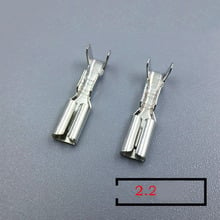 100 pçs/lote 2.2 plug insert spring connector 2.2mm terminal de conexão prensagem a frio DJ622-D2A 2024 - compre barato