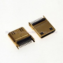 300pcs Gold plating 19Pin HDMI male plug C Type Mini HDMI Jack  Splint Type 2024 - buy cheap