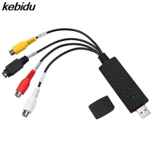 Kebidu-adaptador de captura de vídeo, usb 2020, tv, dvd, vhs, placa v deo, áudio av para computador, tv, câmera, usb 2.0, dc60 2024 - compre barato