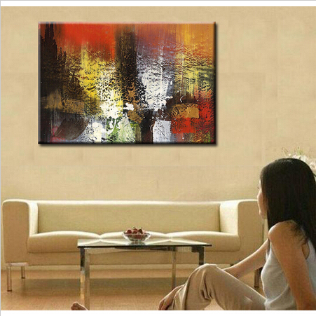 Handpainted New Free Shipping Modern Abstract Pictures on Canvas Oil Painting Abstract Wall Art for Home Decor 2022 - buy cheap
