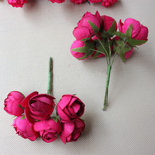 3CM Artificial Flower Bouquet,Ribbon Rose Bouquets For DIY Flower Arrangements,Wedding Bride Bridal Bouquets,Garland Accessories 2024 - buy cheap