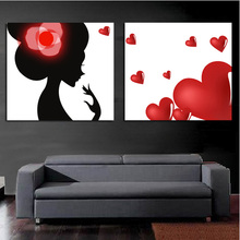 Handpainted Free Shipping Pictures Carnation Girl Dreams Art on Canvas Beautiful Wall Stickers Modern Home Decor Oil Paintings 2024 - buy cheap