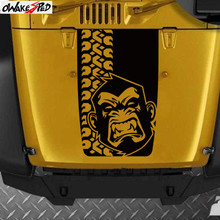 Calcomanía gráfica Angry Monkey para decoración del capó del coche, pegatina de vinilo para cubierta del motor del automóvil, accesorios para Jeep Wrangler 2024 - compra barato