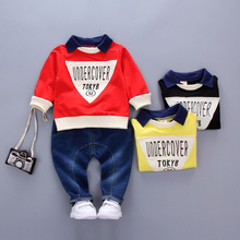 BibiCola/комплекты детской одежды для мальчиков весенне-осенняя повседневная одежда для маленьких мальчиков, спортивный костюм из 2 предметов, детский спортивный костюм 2024 - купить недорого