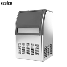 Xeoleo-máquina comercial de gelo, 50kg/24h, aço inoxidável, máquina de fazer gelo, 10kg de armazenamento para bolhas, chá/café/bar 2024 - compre barato