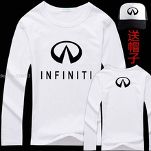 Autumn spring long sleeve Cotton Infiniti T-shirt Men 's custom car logo T shirt clothing include baseball cap hats 2024 - buy cheap