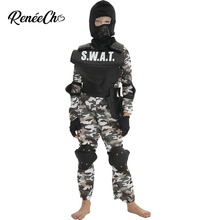 halloween costume for boys Kids SWAT Commander Costume Child Special Forces Costume Children Camouflage Army Cosplay Clothing 2024 - buy cheap