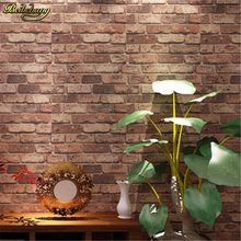 Beibehang papel de parede 3d rolo natural rústico tijolo pedra vinil pvc para sala estar quarto fundo 2024 - compre barato