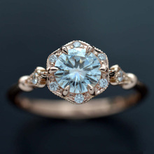 Хит, обручальные кольца с фианитом для женщин, розовое золото, кольцо на палец, женские массивные ювелирные изделия, подарки для вечеринок 2024 - купить недорого