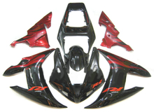 Kit de carenagem personalizado em abs para motocicletas, para yzfr1 02 03 yzf r1 2002 2003 yzfr1 yzf1000 top vermelho e preto + 7 presentes ym23 2024 - compre barato