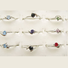 20Pcs Wholesale Lots Crystal Rhinestone Rings Fashion Jewelry For Women Mix size Cheap Drop Free Ship 2024 - buy cheap